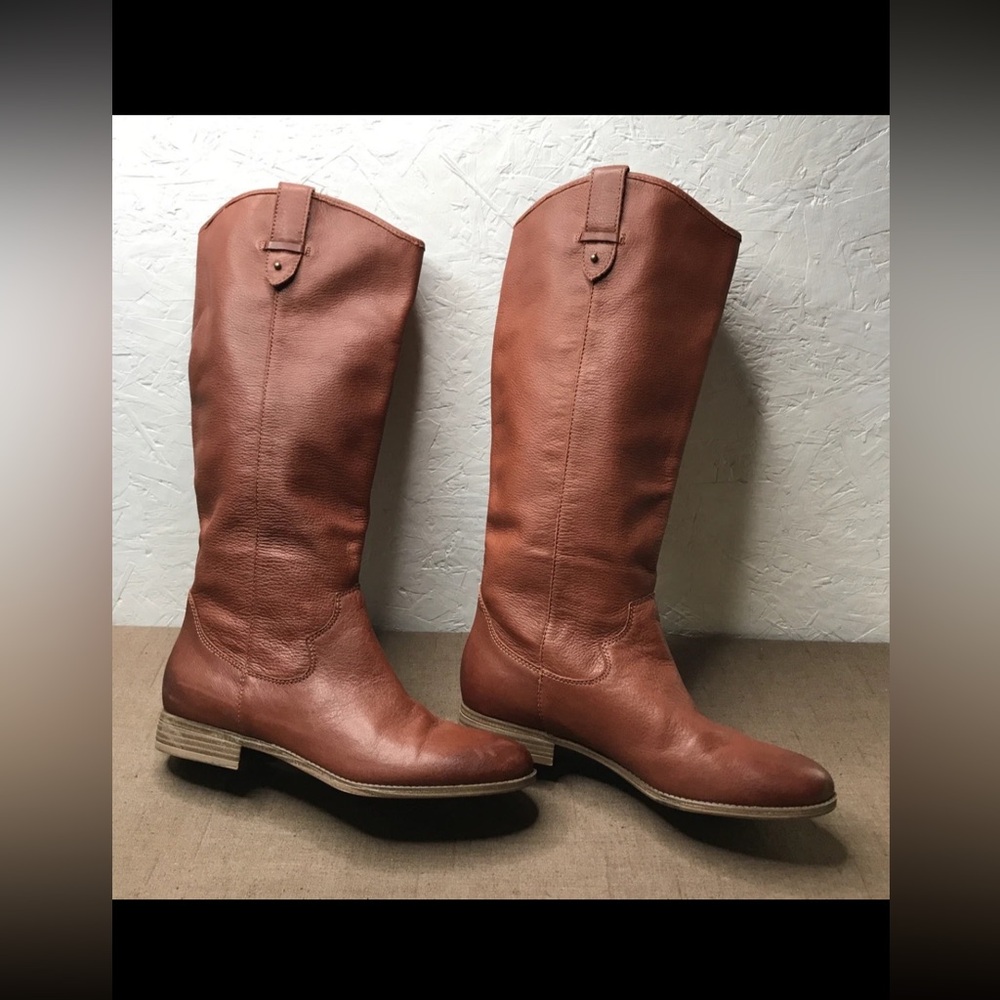 Frye & Co Tania Pull On Women's Riding Boots Whiskey Brown Leather Size 10M